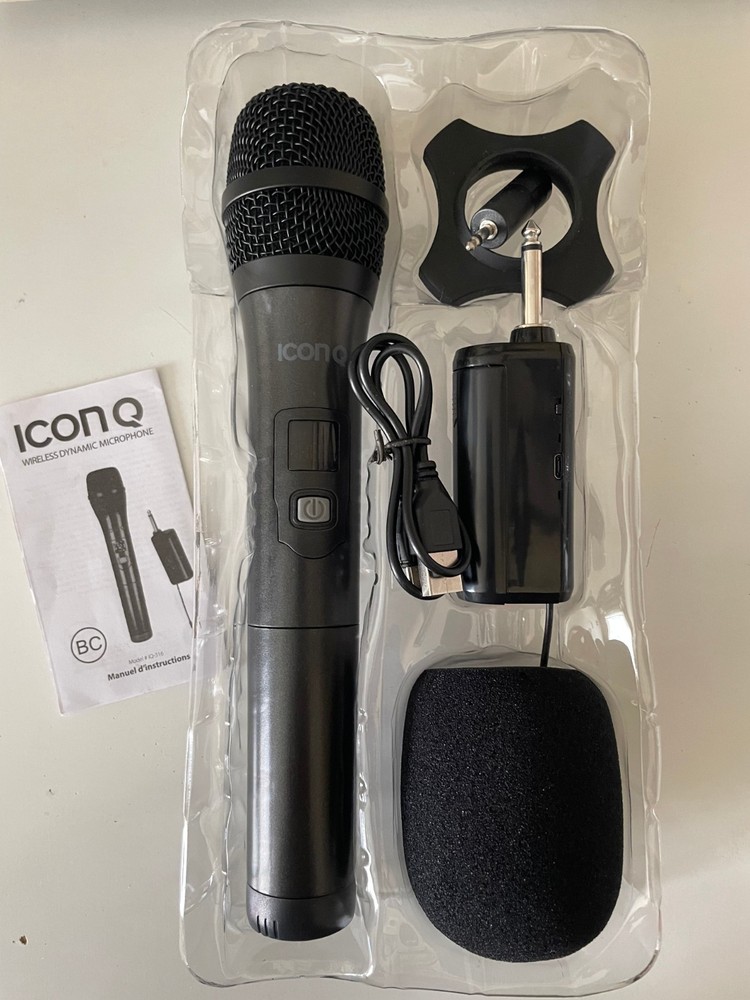 ICON Q. UHF Professional Wireless Microphone Handheld with Rechargeable Receiver