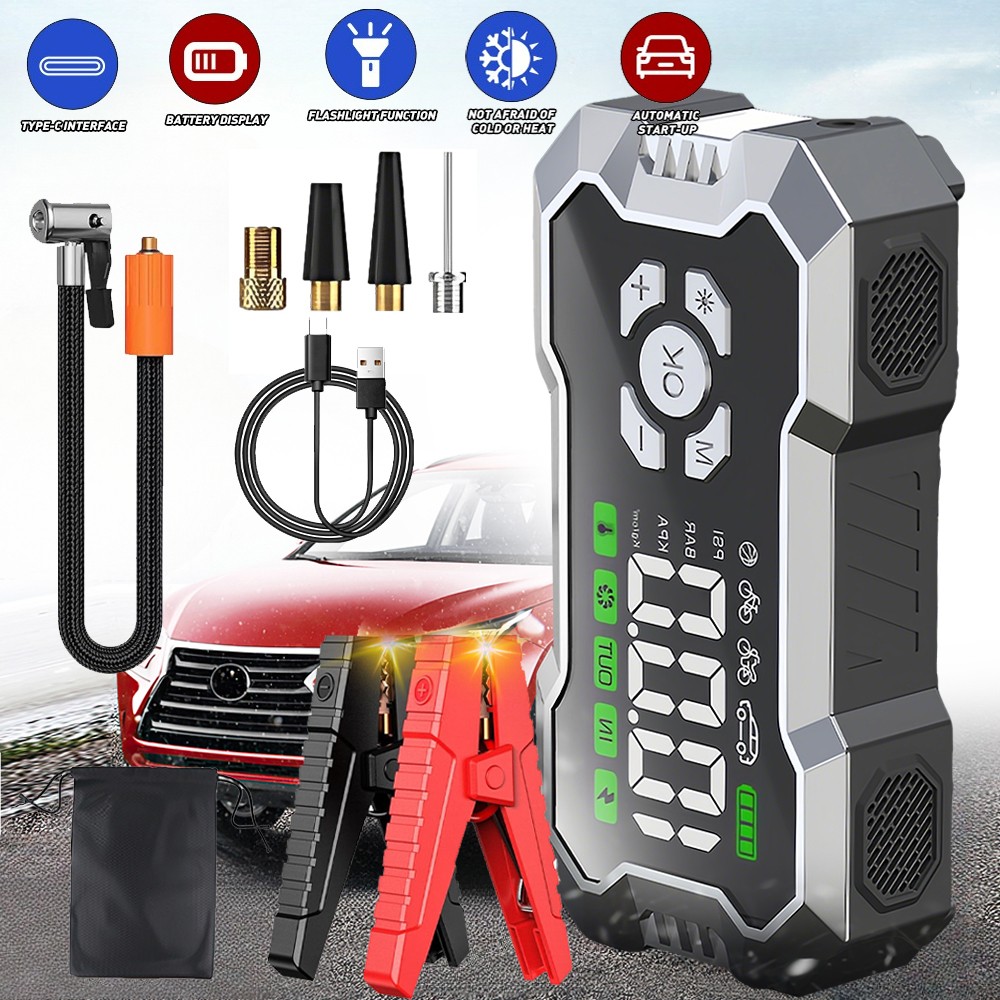 99800mAh Car Jump Starter with Air Compressor Battery Jumper Box Charger Booster