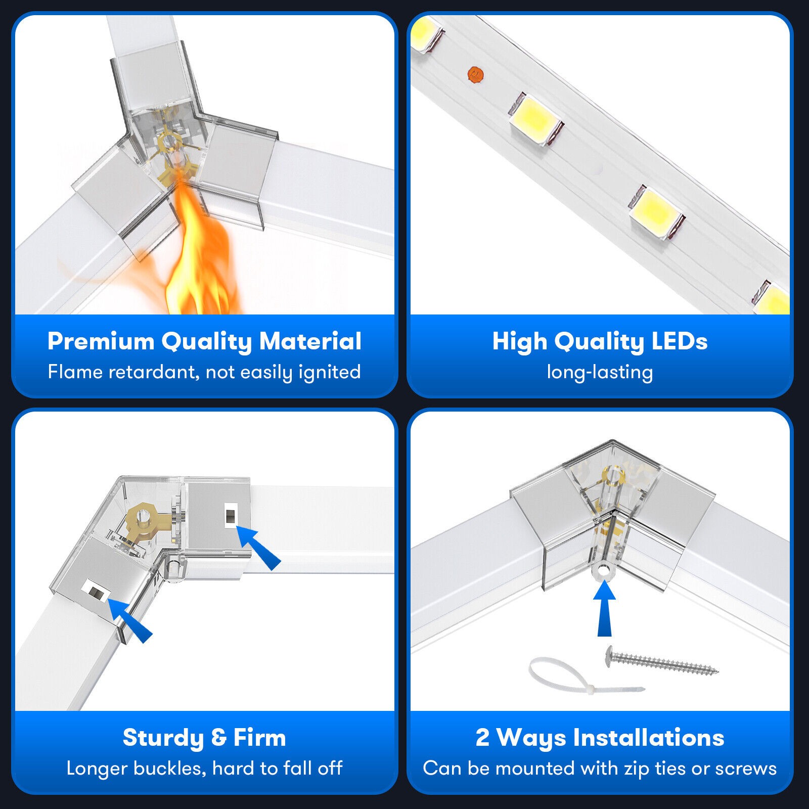 14 Hexagon LED Lighting Car Detail Garage Workshop Gym Honeycomb Lights 6500K US