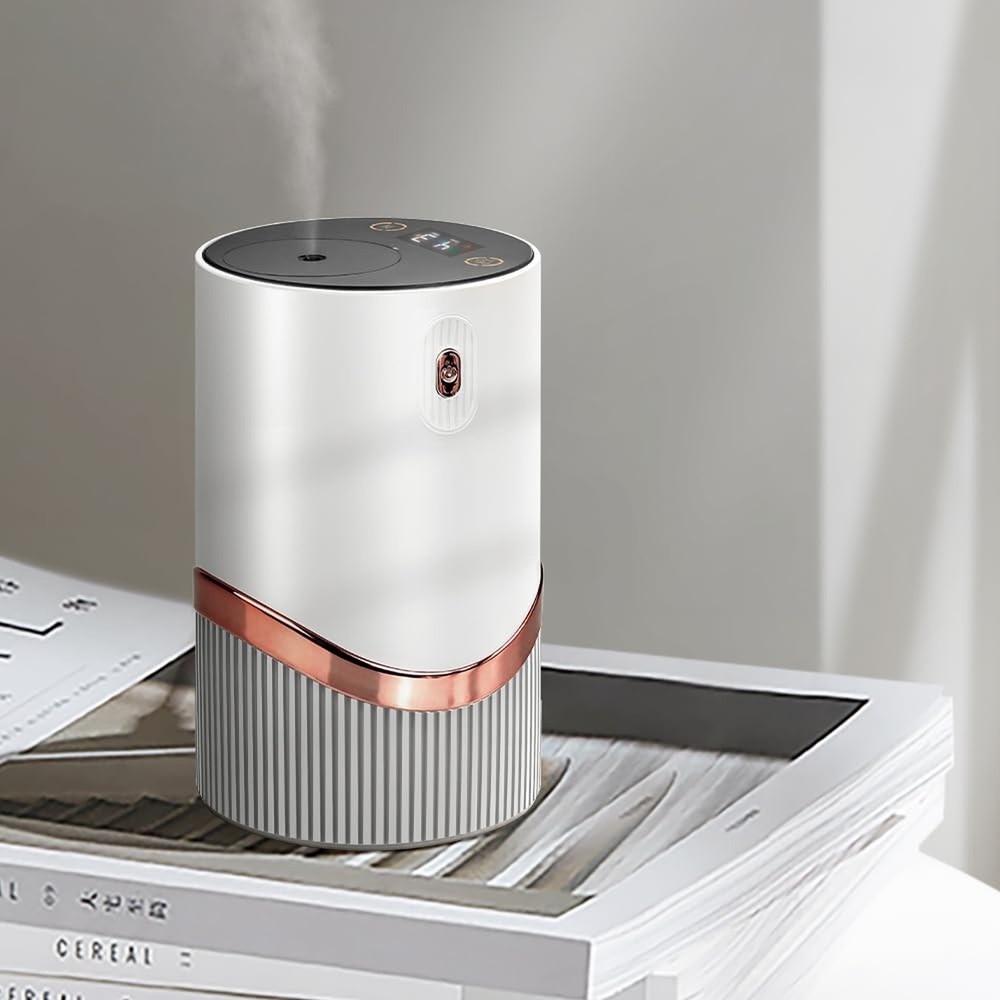 Waterless Essential Oil Diffuser - Car Aroma Diffuser, Portable Smart Scent A...