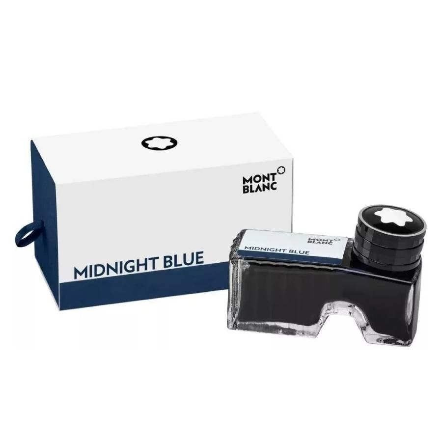 Montblanc Fountain Pen Ink Midnight Blue  Ink In Inkwell  60ml New In Box 128186