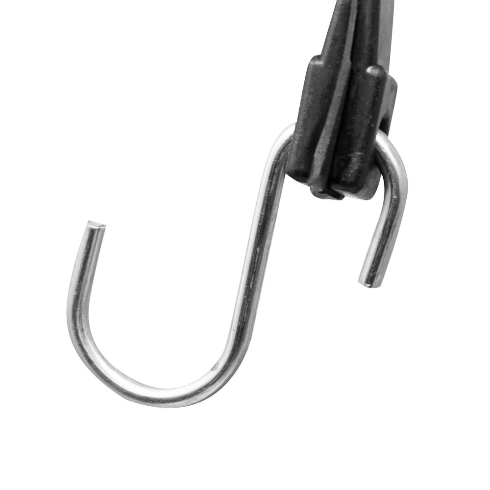 (50) 15" Natural Rubber Tie Down Strap Bungee Cords With S Hooks