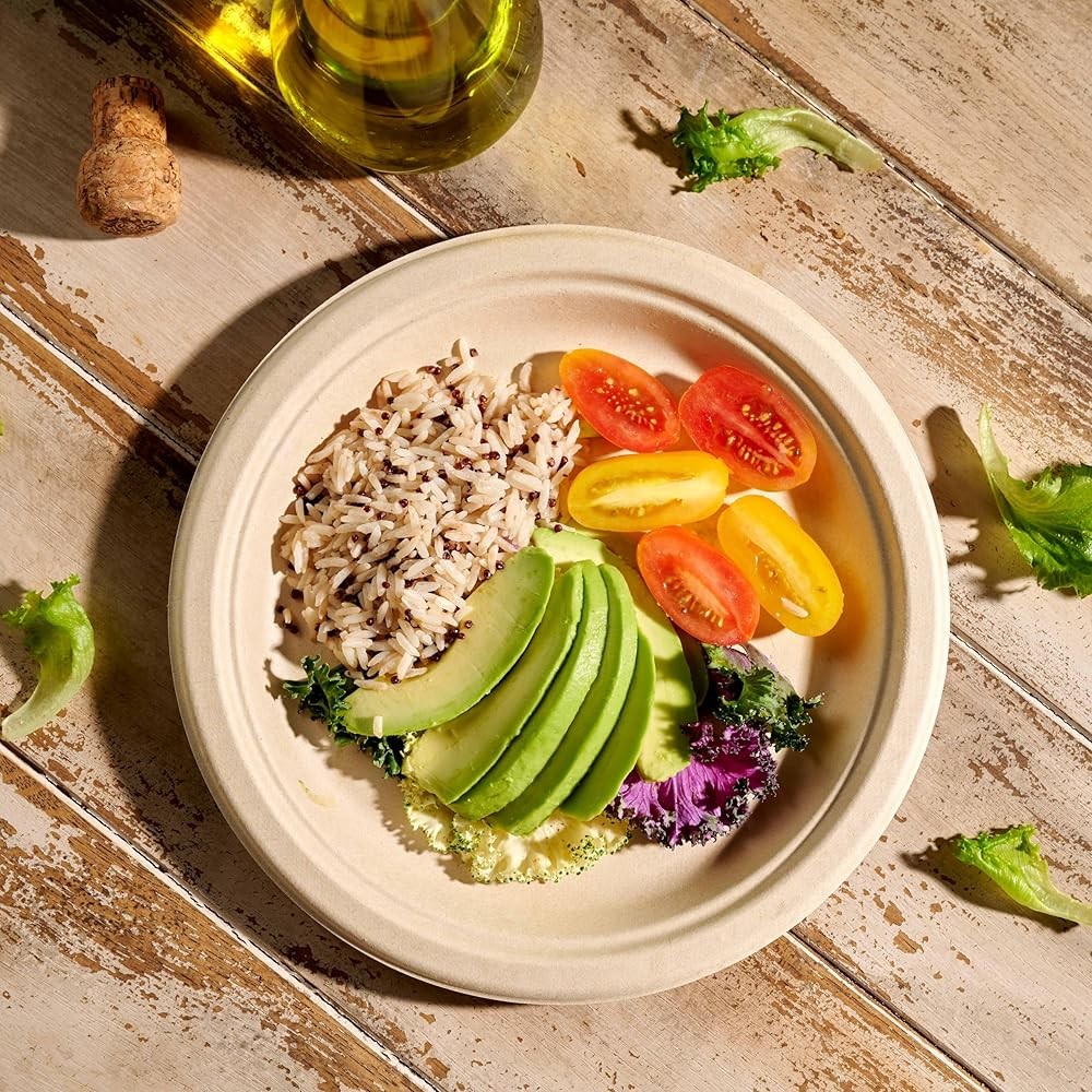 postable Paper Plates Heavy Duty - Biodegradable Disposable Plates