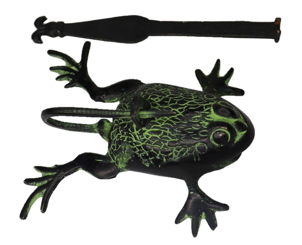 Frog Shape Padlock Vintage Style Solid Brass Handcrafted Trick Lock & Unique Key