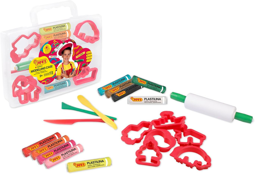 Plastilina Reusable and Non-Drying Modeling Clay Combo Pack with Carrying Case,