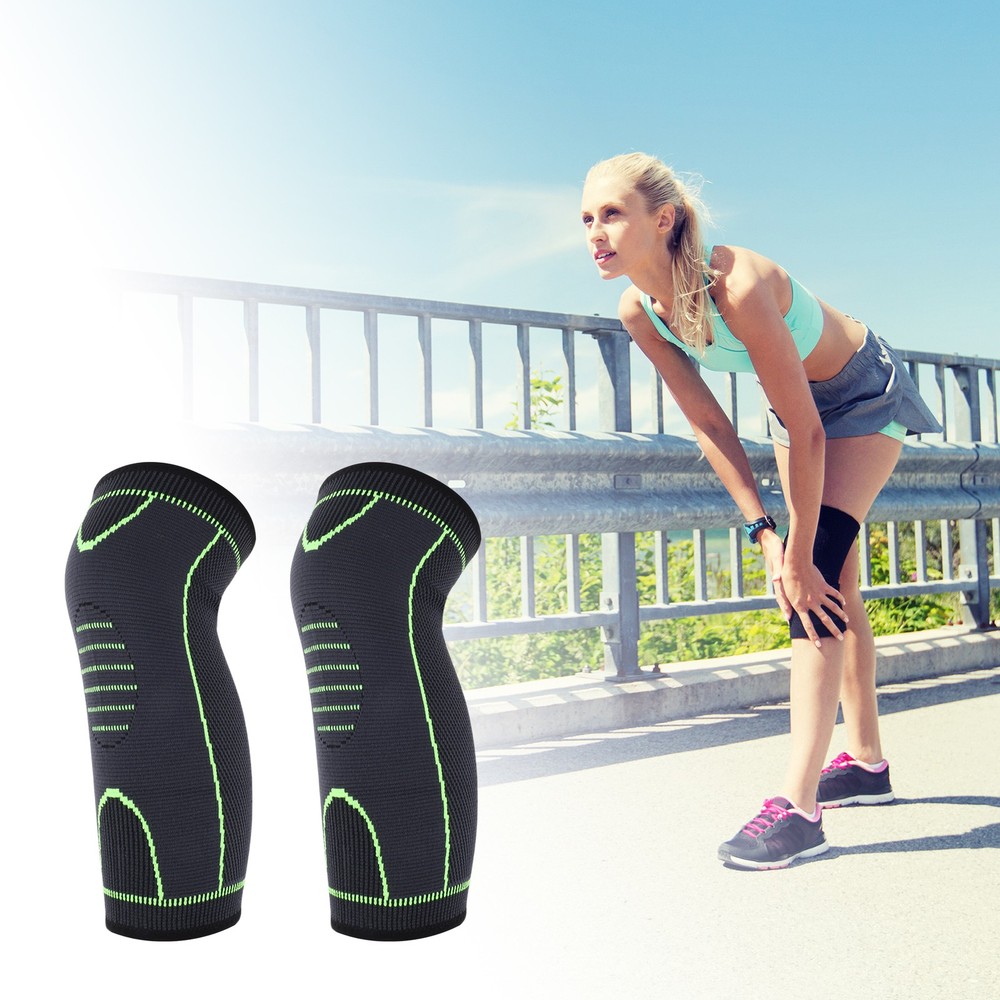 Fluorescent Lines Knee Pads Medium Gray Black 1 Pc