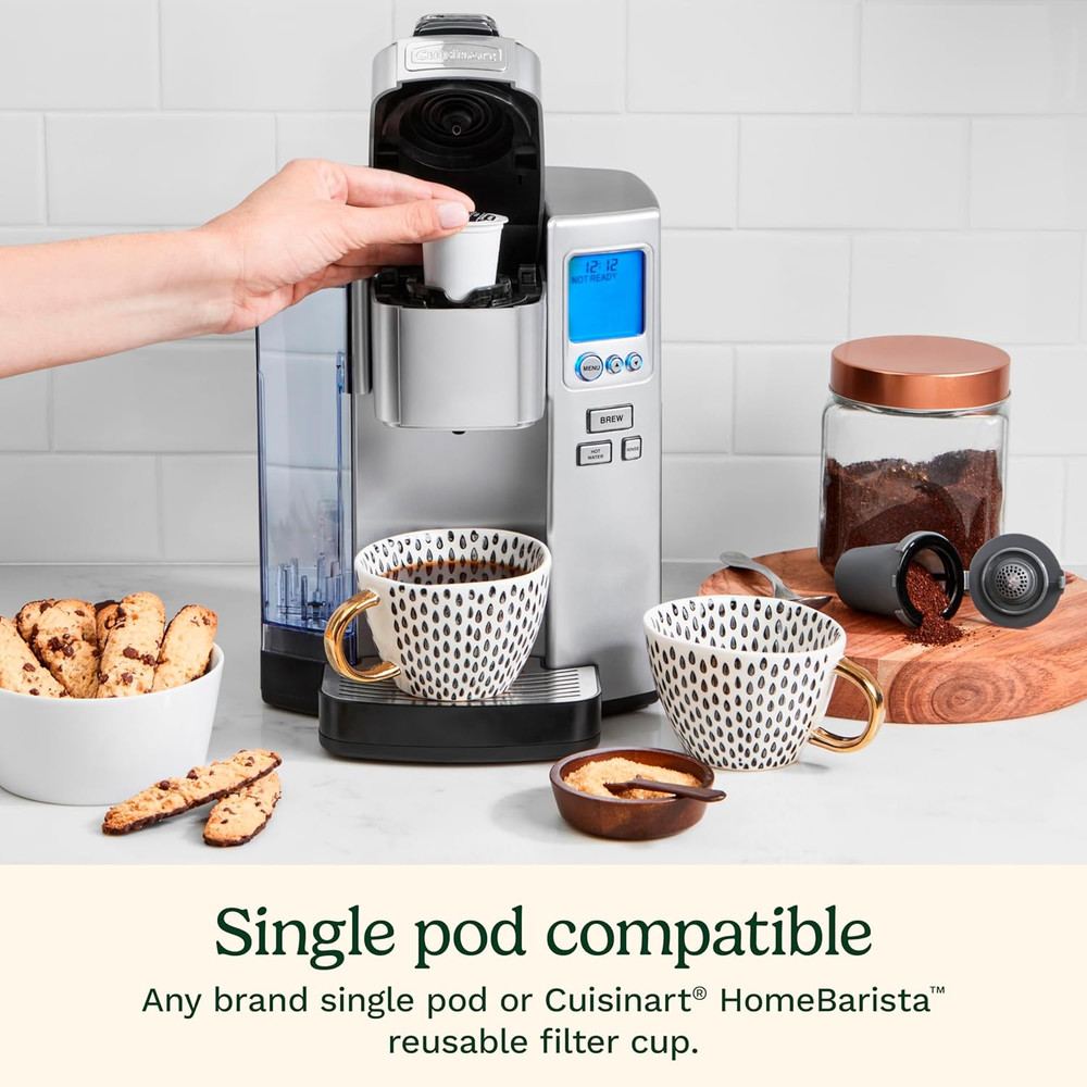 Cuisinart Premium Single Serve Coffeemaker 72oz Programmable Coffee Maker Silver