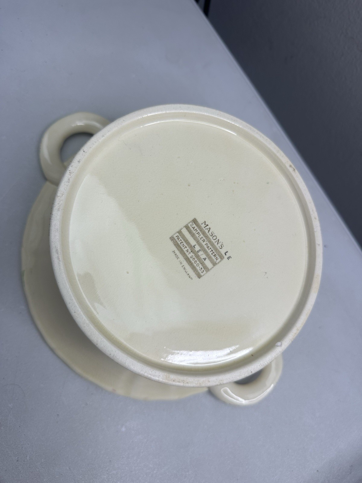 Antique Mason's Ironstone Sample Pattern "Palliser" Lidded Art Deco Tureen