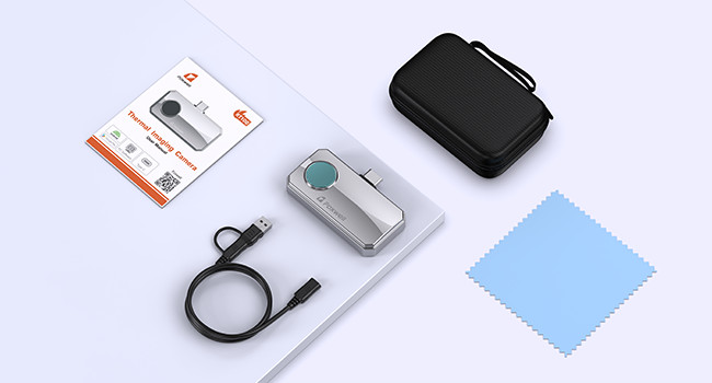 FOXWELL RT100 Infrared Thermal Camera Imaging for Android Windows Type-C Silver