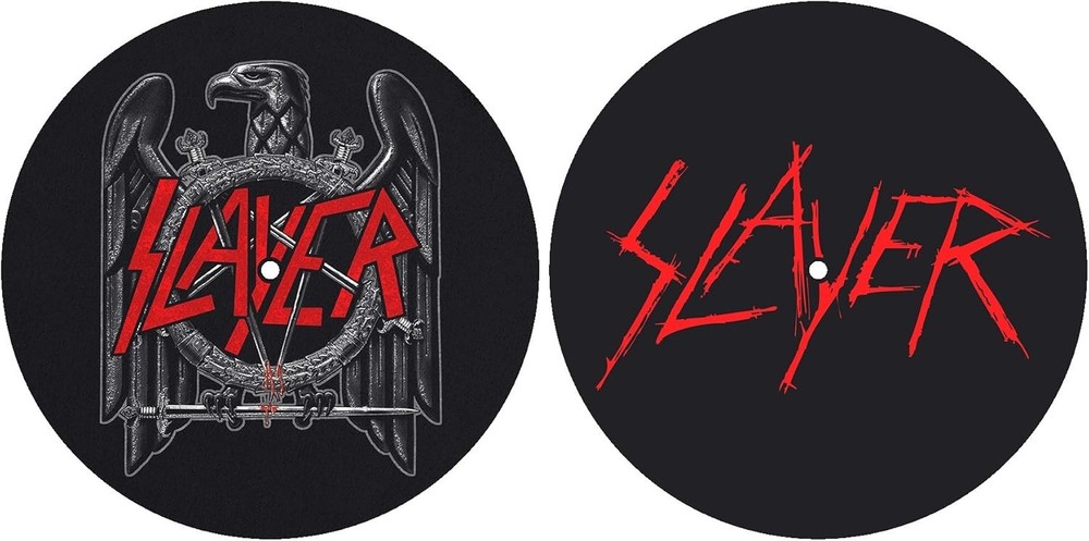 Authentic Slayer Black Eagle / Scratched Logo Slipmat Set NEW