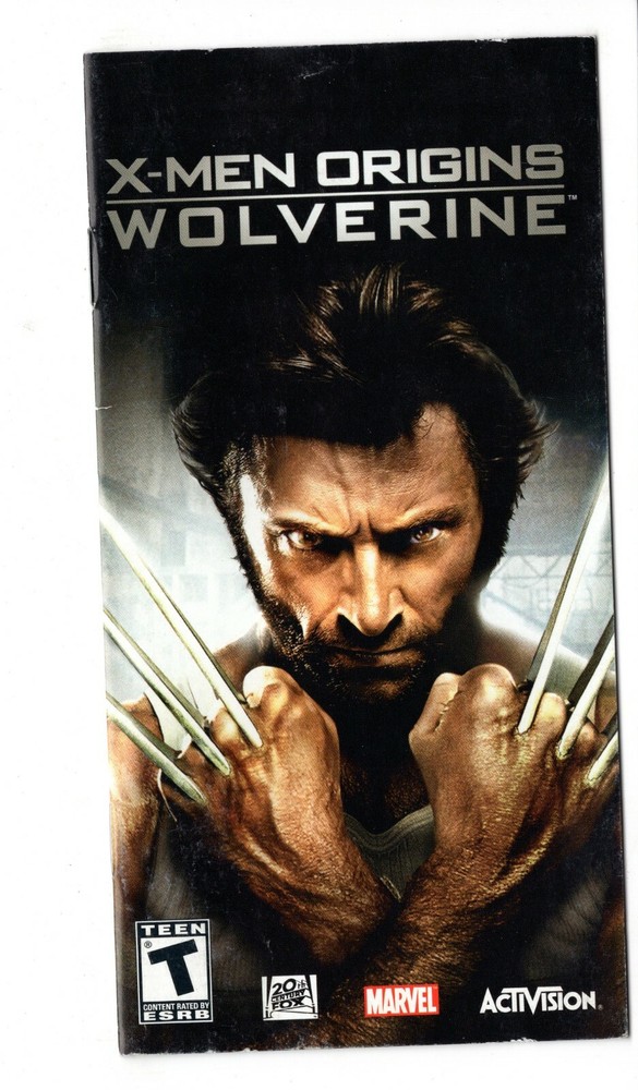 X-Men Origins Wolverine PSP MANUAL ONLY Authentic Insert