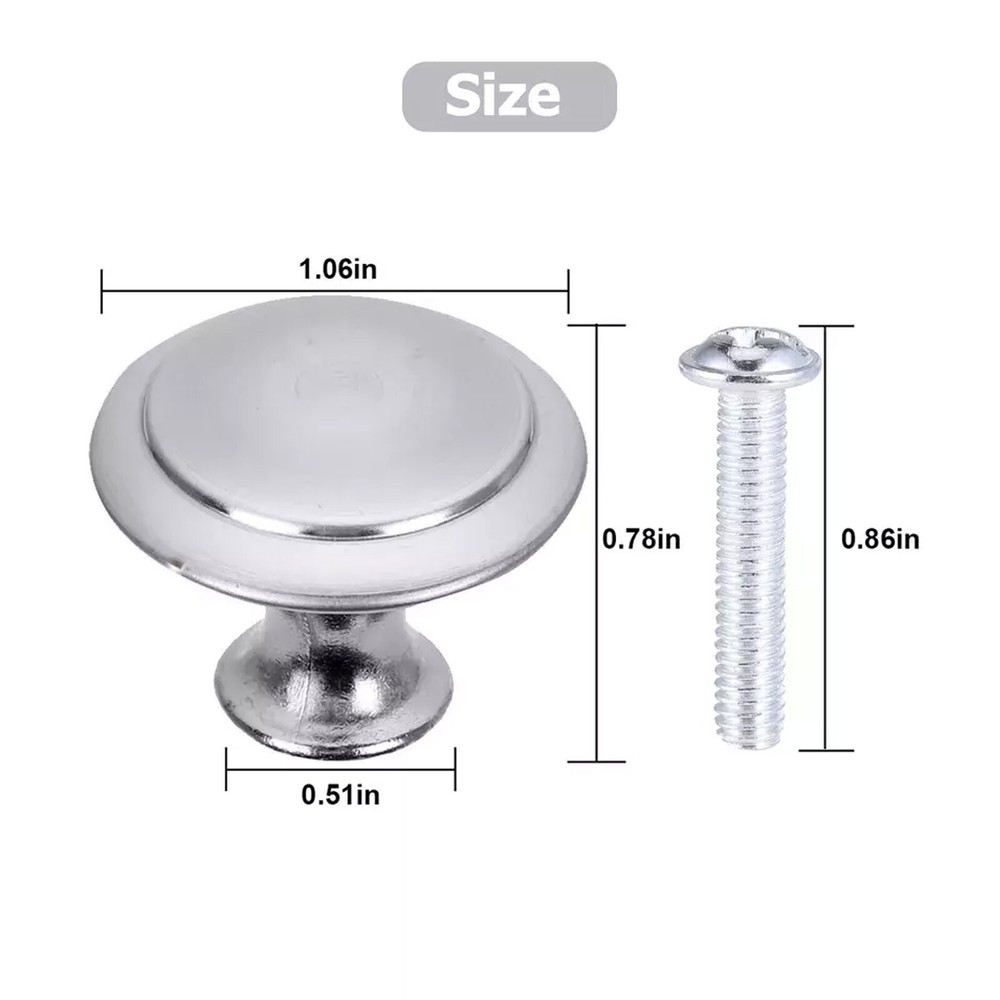 40 Pcs Door Knobs Hardware Cabinet Handles Cupboard Drawer Kitchen Pulls w/Screw