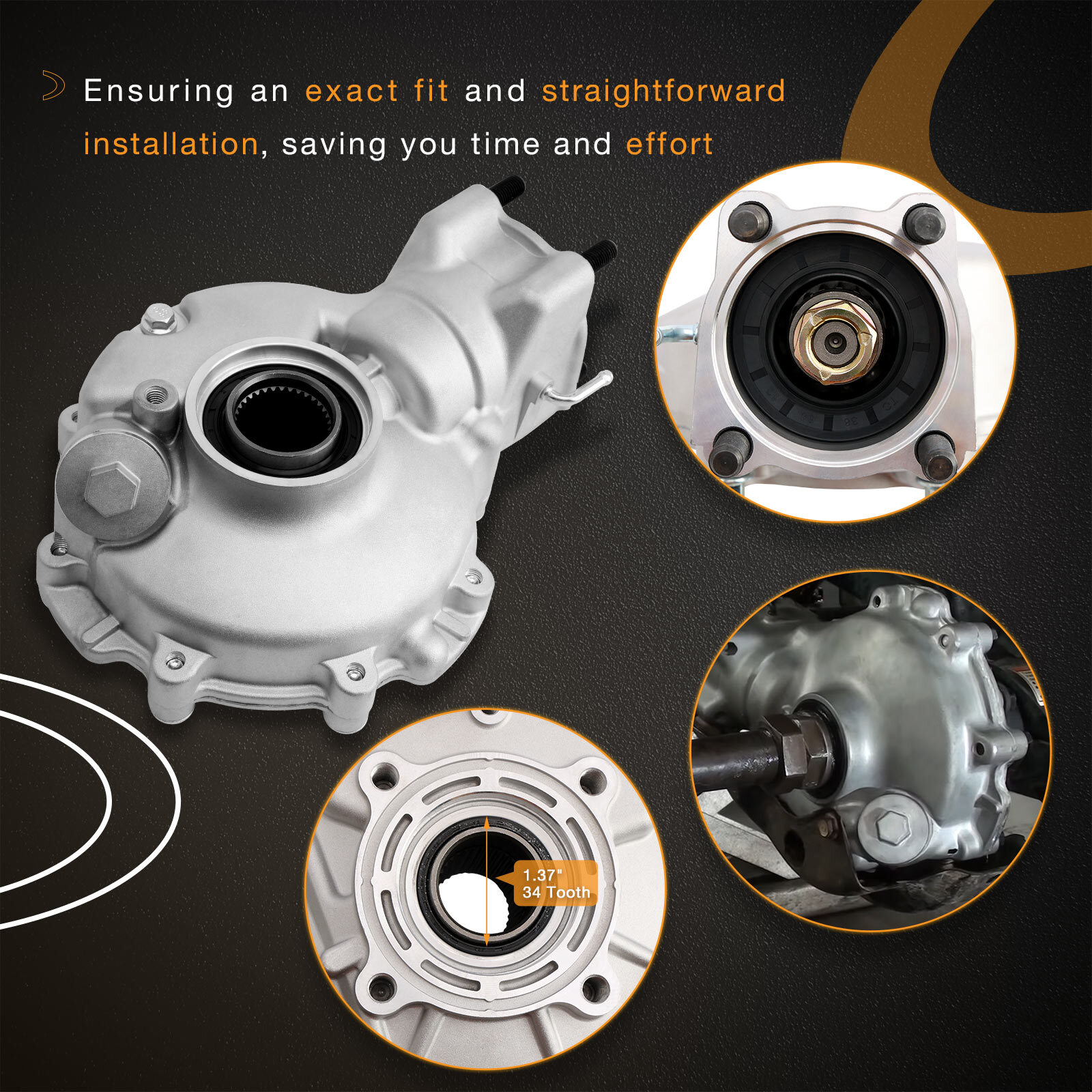 Rear Differential Assembly Axle Wheel Hub kit For 1988-00 Honda TRX300FW FourTra