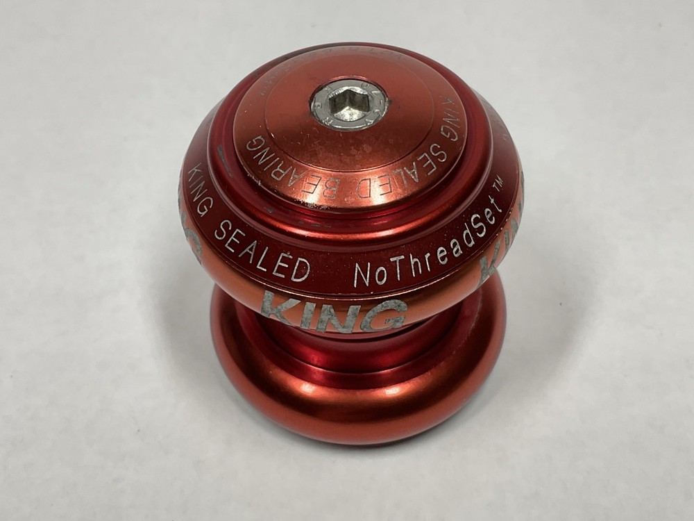 Chris King NoThreadSet 1 1/8 Threadless Headset Red Complete Smooth Serviced