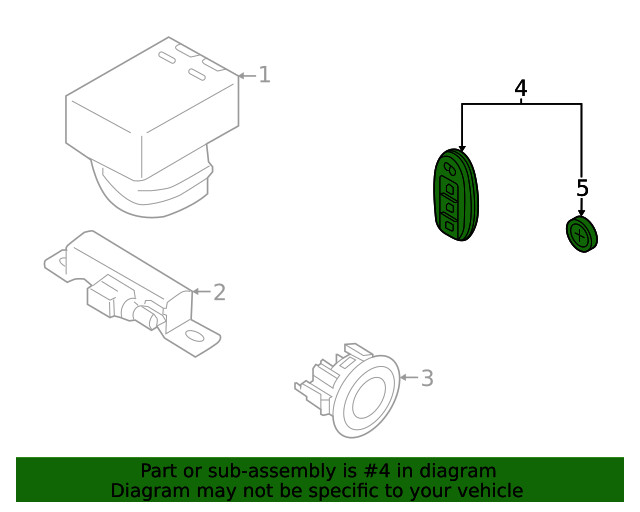 Genuine Nissan Keyless Entry Transmitter 28268-5EA1A