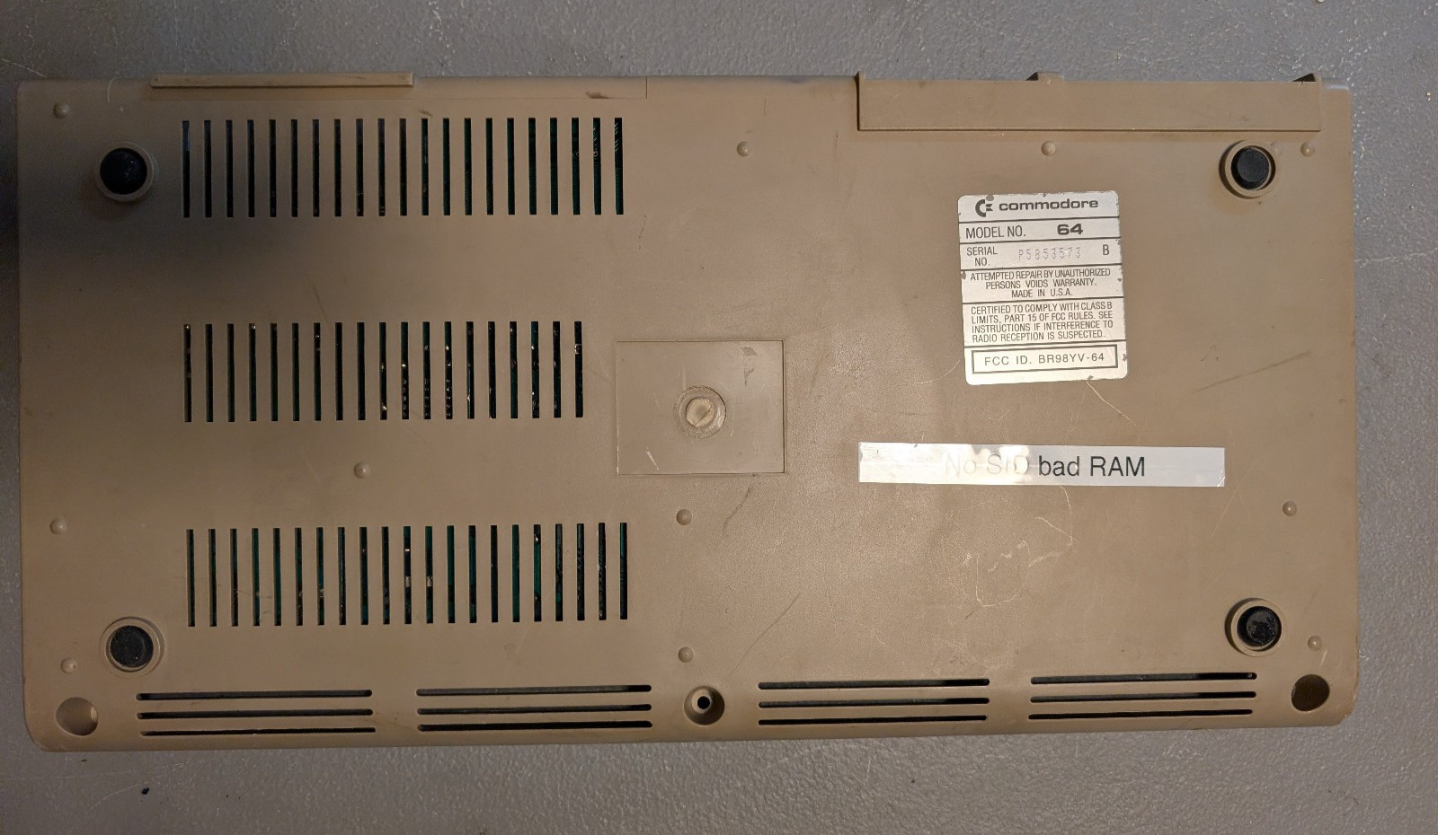 Commodore 64 - Bad RAM, missing SID