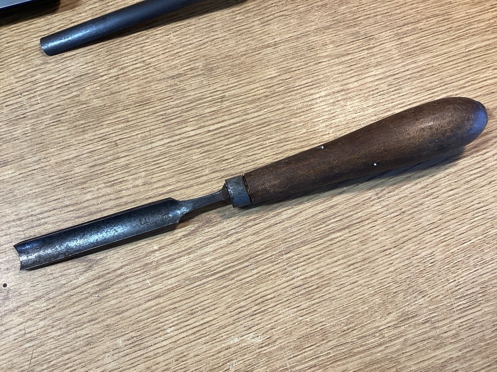 2 Antique L&I. J. White 1/2" And 3/4” Gouges 13” And 14” Long