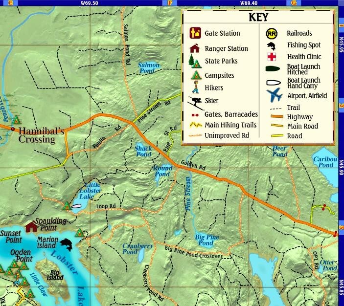 Moosehead Lake Maine Wall Map