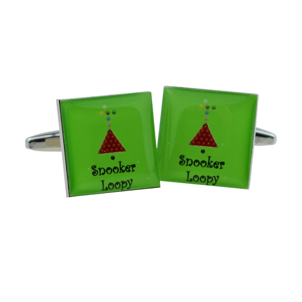 Snooker Loopy Design Cufflinks X2BOCS049