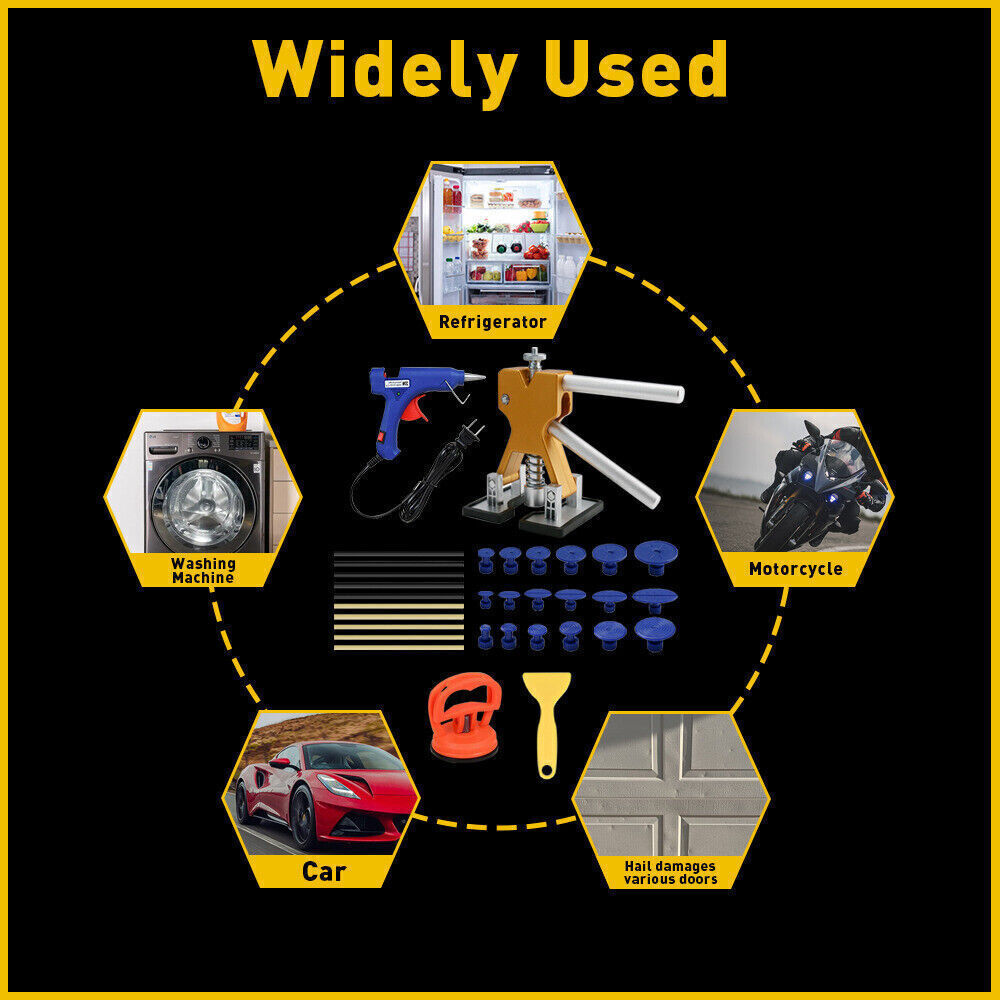 32 PCS Dent Paintless Car Repair Puller Kit Remover Lifter Dint Hail Damage Tool