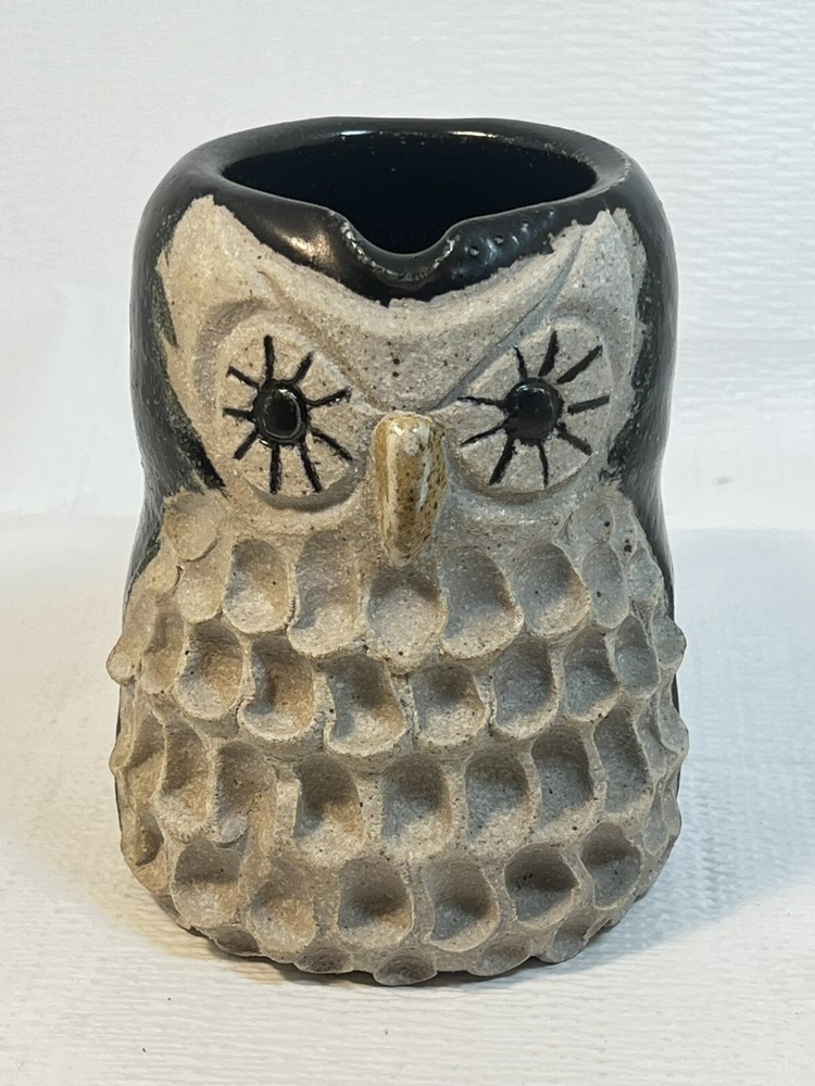 Adorable Handmade Pottery Owl Water Pitcher