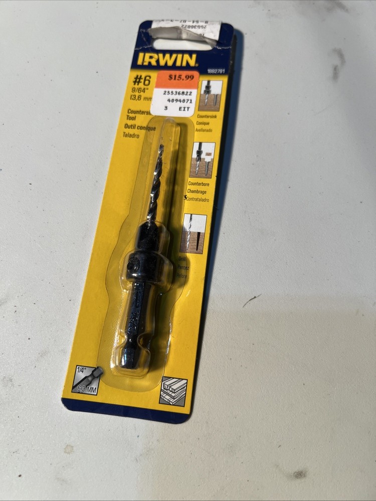Irwin #6 Tapered Countersink Tool - 1882781 9/64"