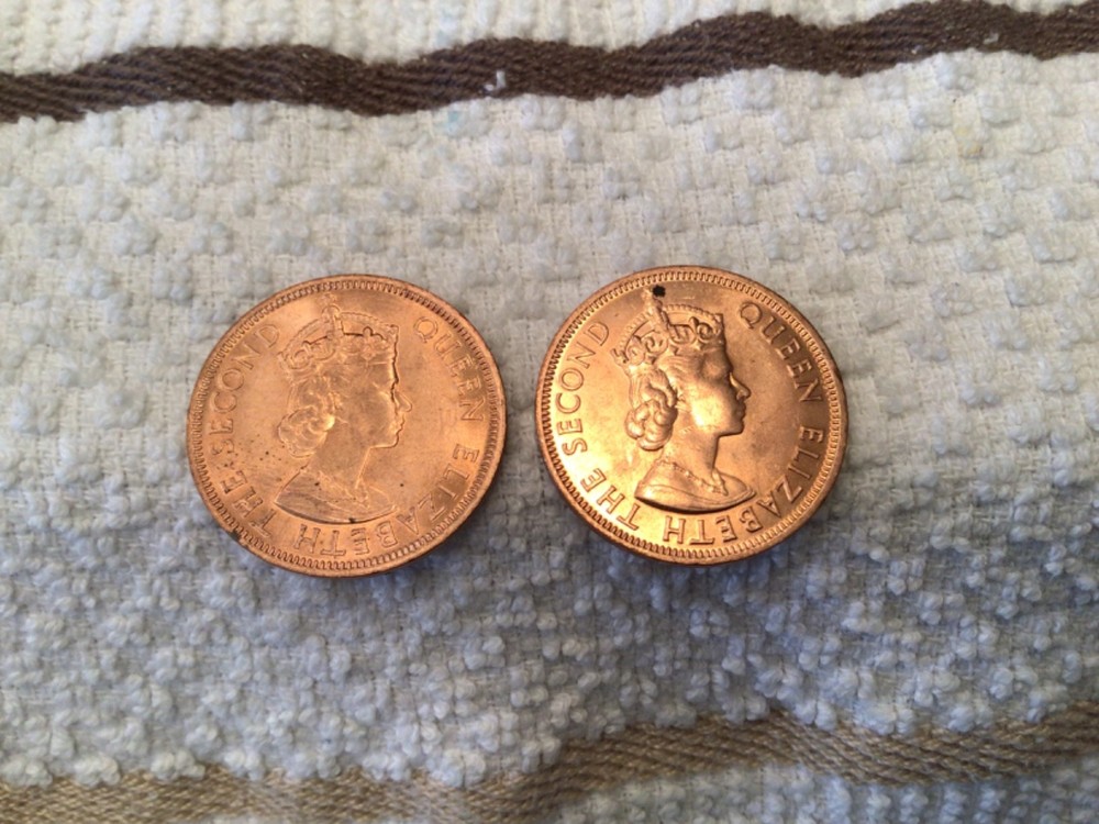 1965 Eastern Carribean 1 Cent Coin x 2