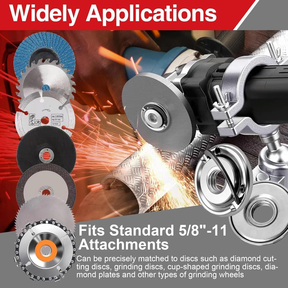 2 Pcs 5/8- Angle Grinder Flange Nuts with 5/8- Inch Thread, Quick Change Lock...