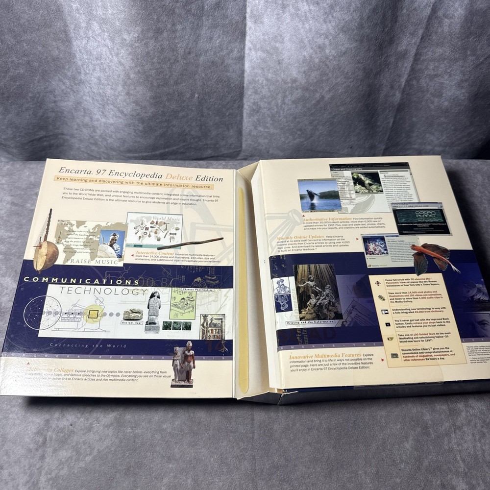 Microsoft Encarta 97 Encyclopedia Deluxe Microsoft Windows 95 Software - Sealed