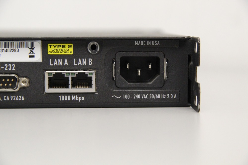 QSC Q-SYS I/O Frame Type 2 Network Interface With No cards