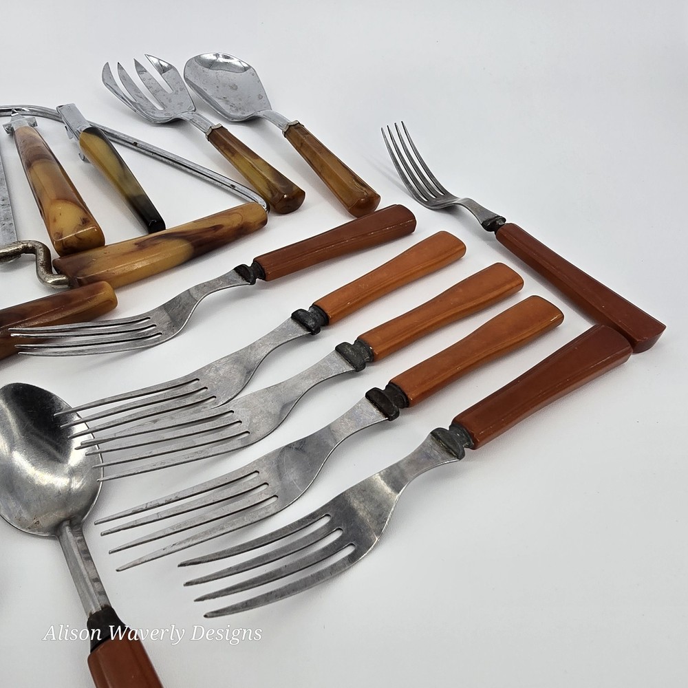 Bakelite Hostess Set & Utensils