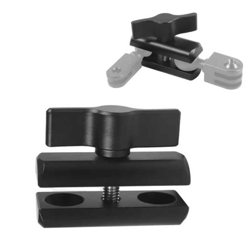 Double Socket Arm Clamp For 17mm Ballhead Camera Mount Holder