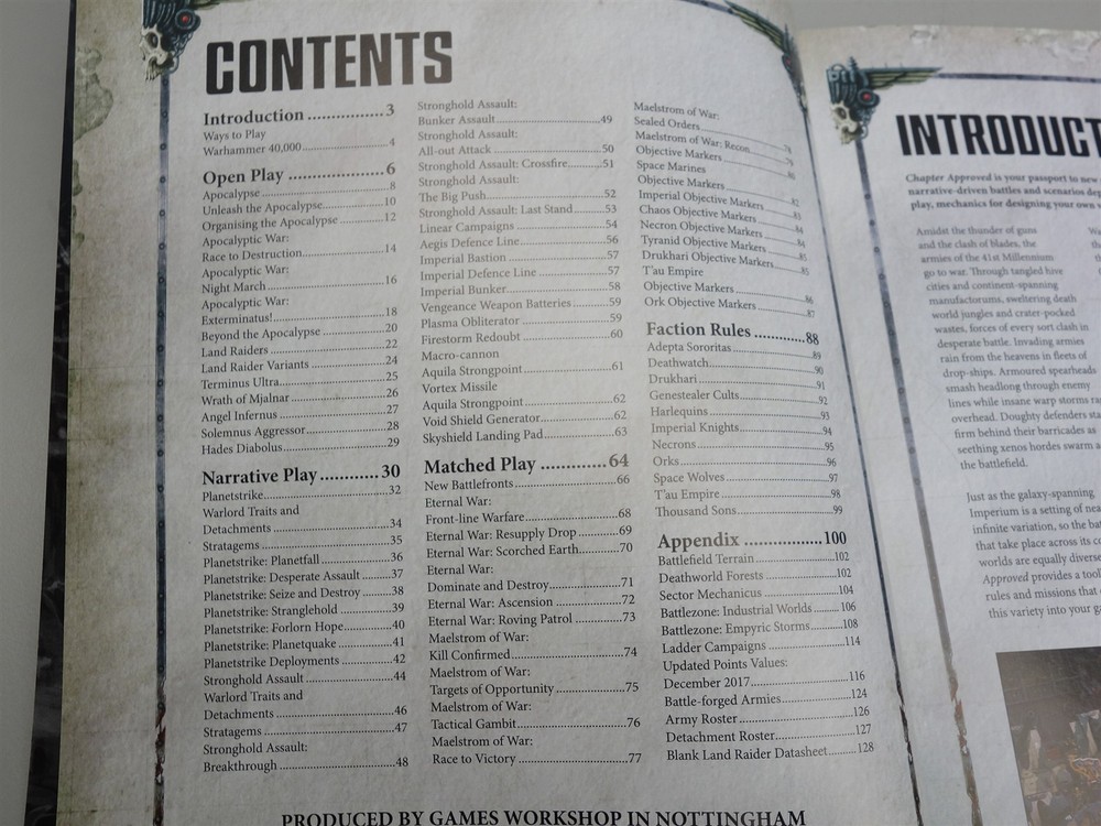 Warhammer 40K: Chapter Approved 2017 Edition (oop 8th ed softcover)