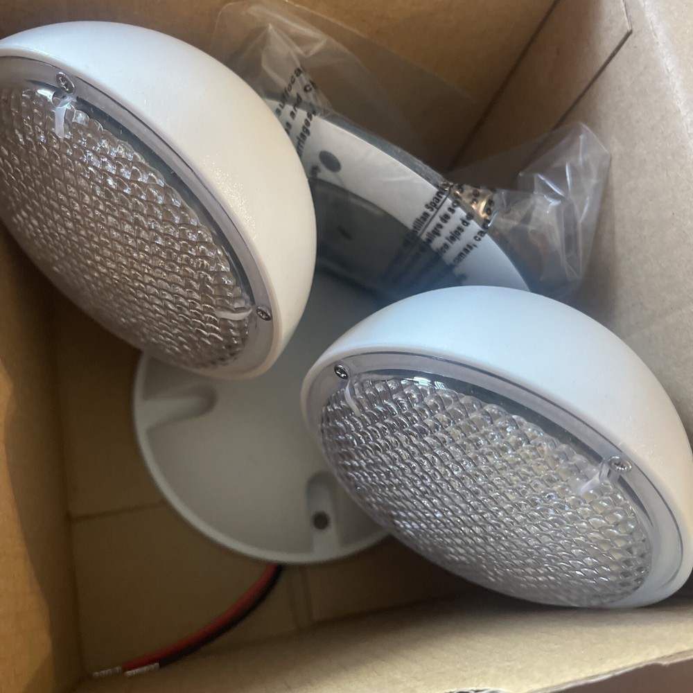New Weatherproof LED Emergency Light 2 head Remote Fixture
