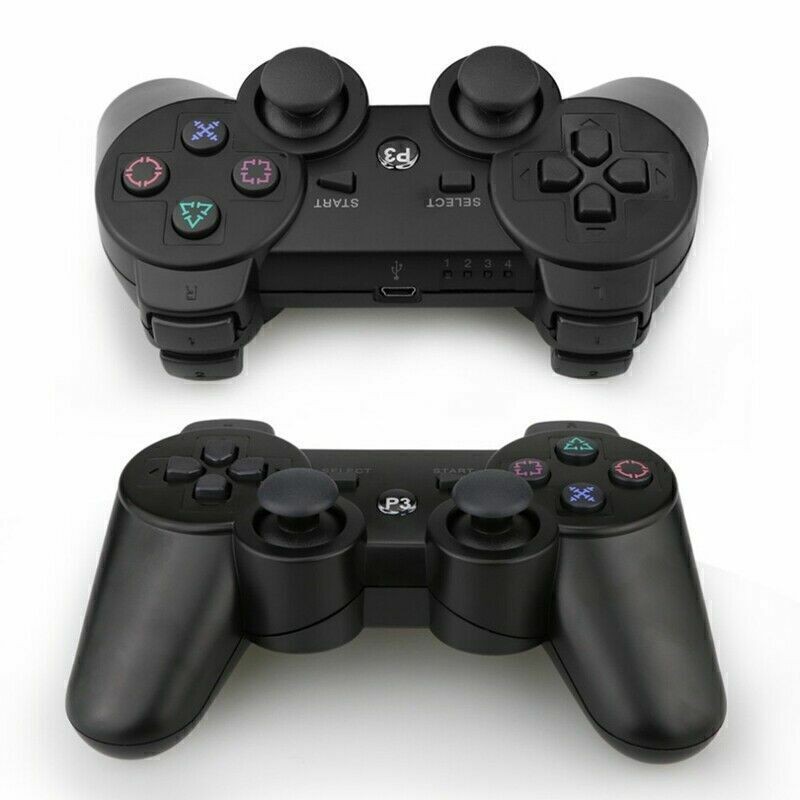 2x Black Wireless Bluetooth Video Game Controller Pad For Sony PS3 Playstation 3