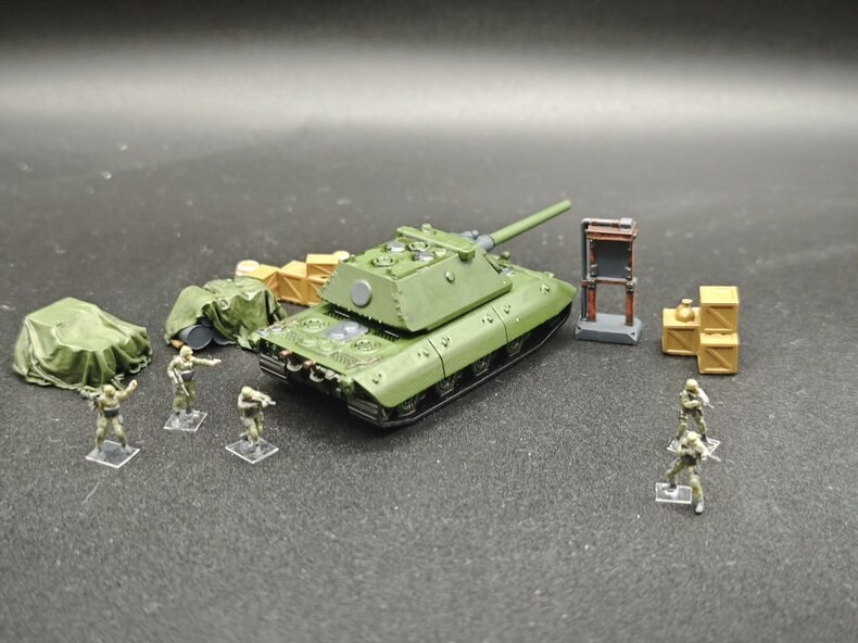 3D Print 1/144 German E100 Heavy Tank Finished Model