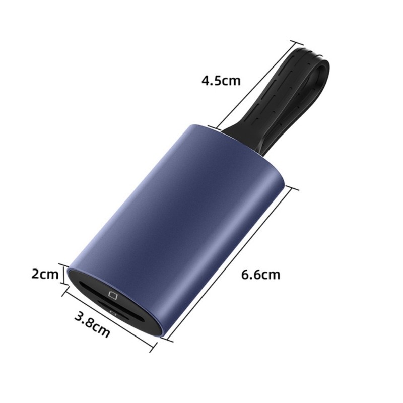 Two Port USB Type C TF Card Reader Fast Speed 312MB/s For Camera Laptop