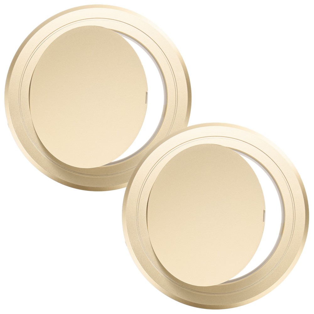 2-Pack Access Panel for Drywall, 5x5 Inch Round Plastic Removable [Gold Tone]