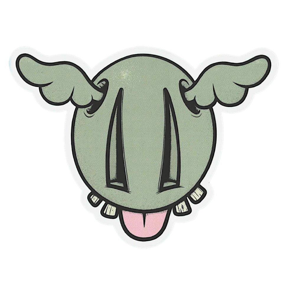 D*Face Gray D*Dog Sticker