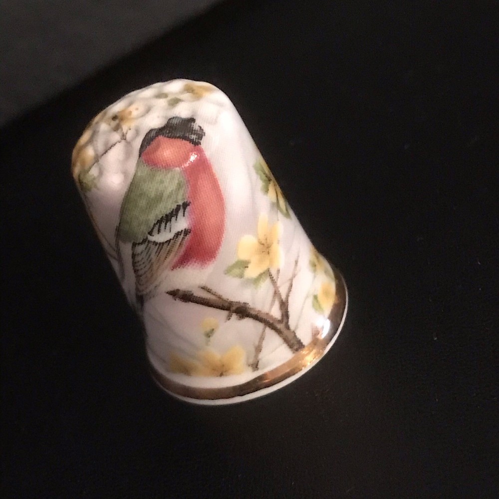 COLLECTABLE THIMBLE BIRD TORRINGTON DEVON SOUVENIR BONE CHINA 4