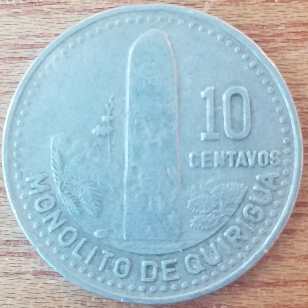 Guatemala 10 Centavos 1986 VG