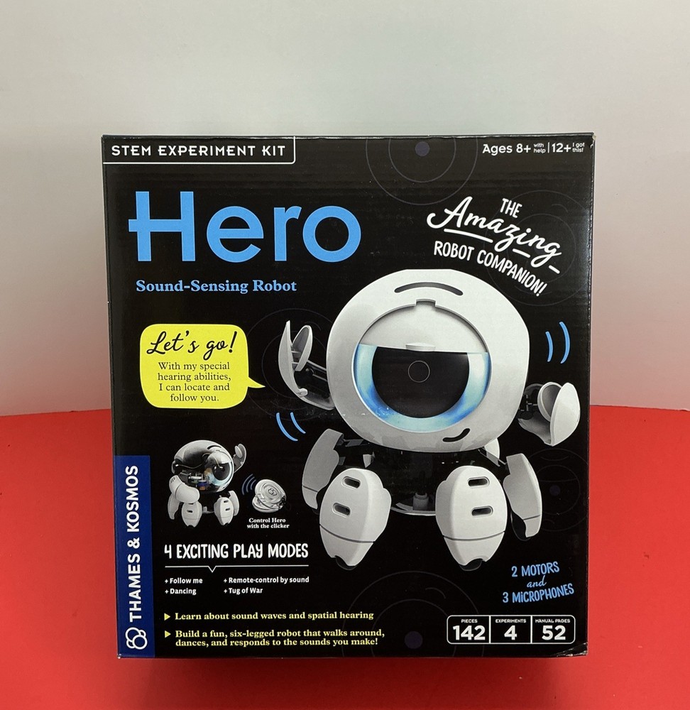 Thames & Kosmos Hero: Sound-Sensing Robot STEM Experiment Kit, Build a Robot