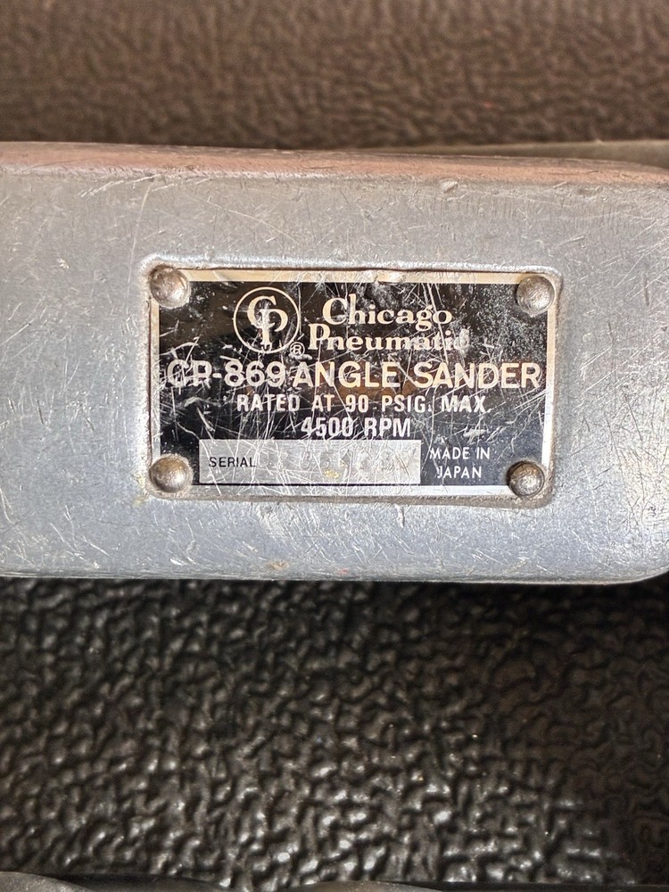 Chicago Pneumatic Pace Setter 7" Air Angle Sander Polisher, MacTools, Inger RR