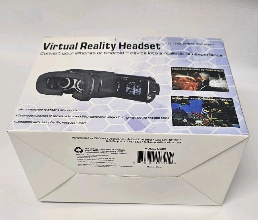 ESI - Virtual Reality Headset (holds cellphone) Never Used Includes shipping