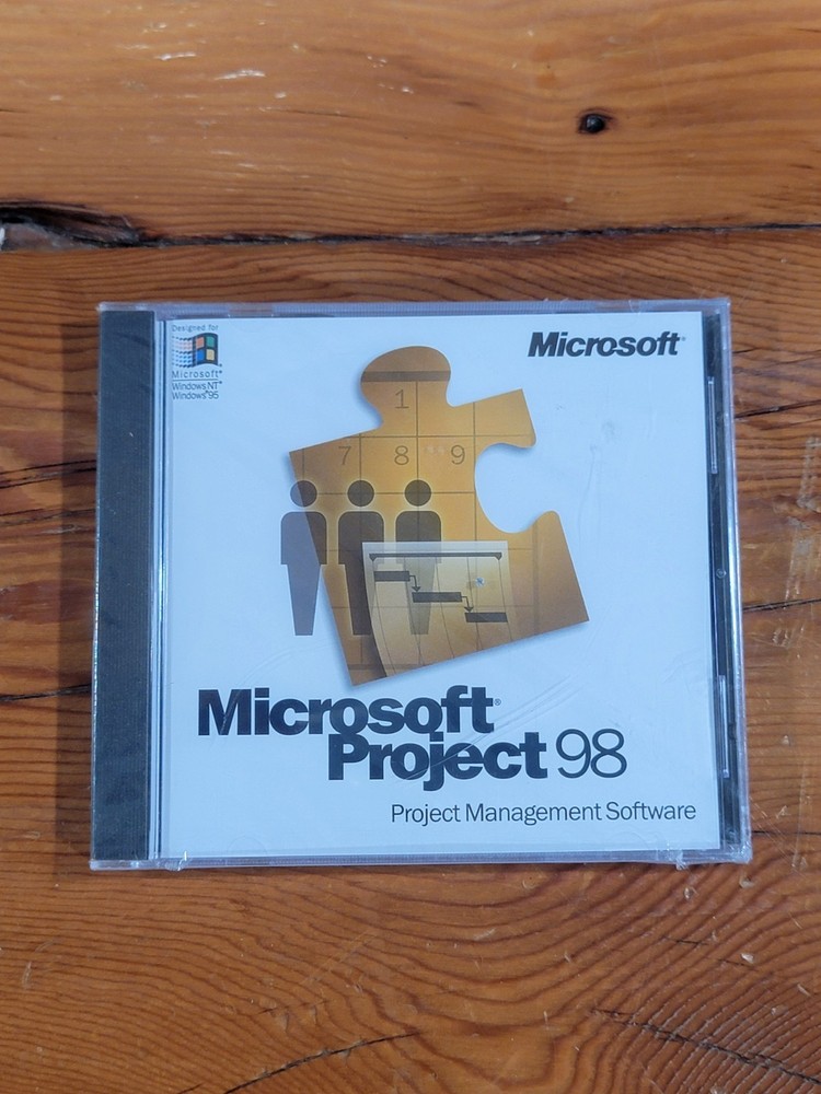 Microsoft Project 98 Project Management Software w/ CD Key - Sealed