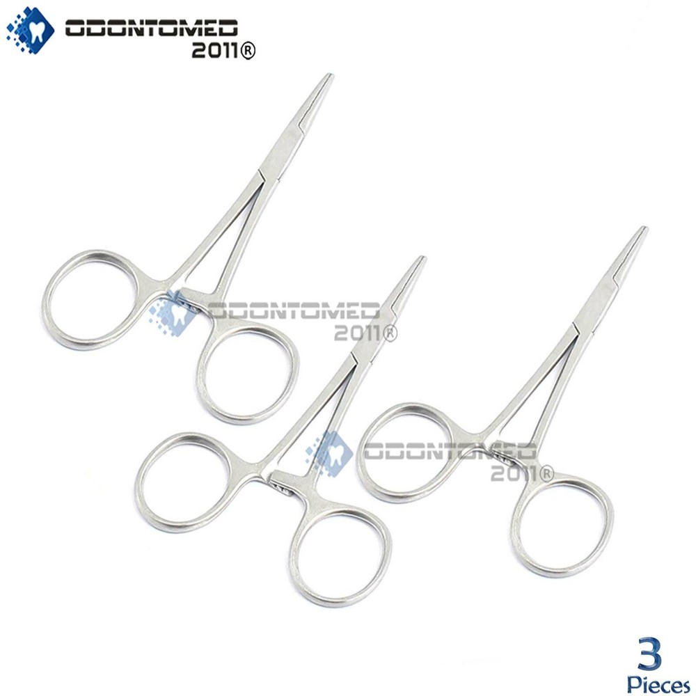 3 Hartman Mosquito Locking Hemostat Forceps 3.5" Str