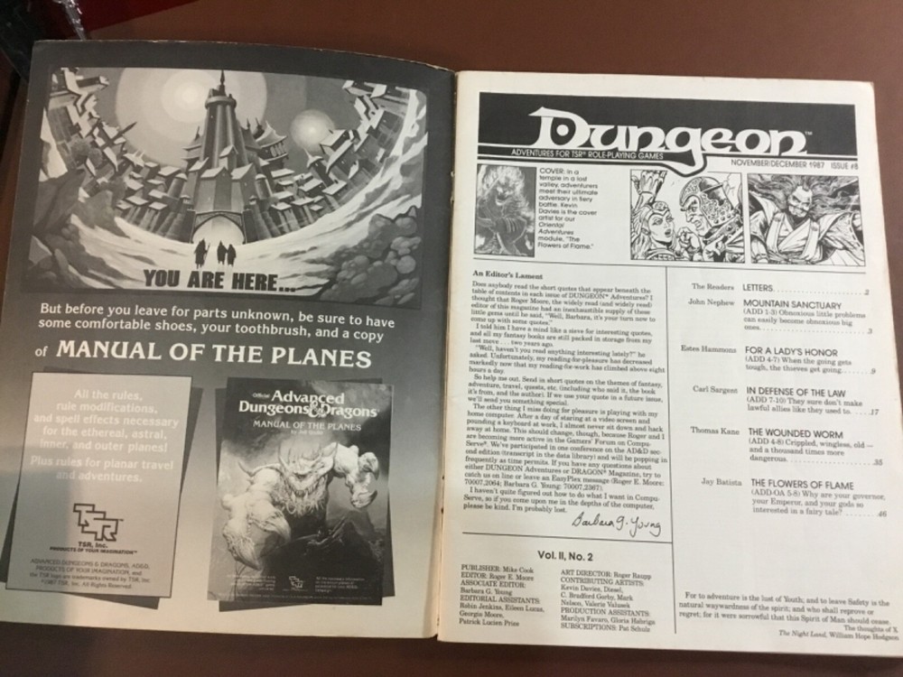 Dungeon Magazine #8 December 1987