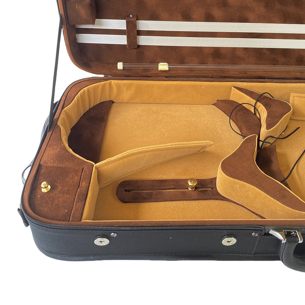 Double Violin Case Viola Case Strong Full Size With Back Strap