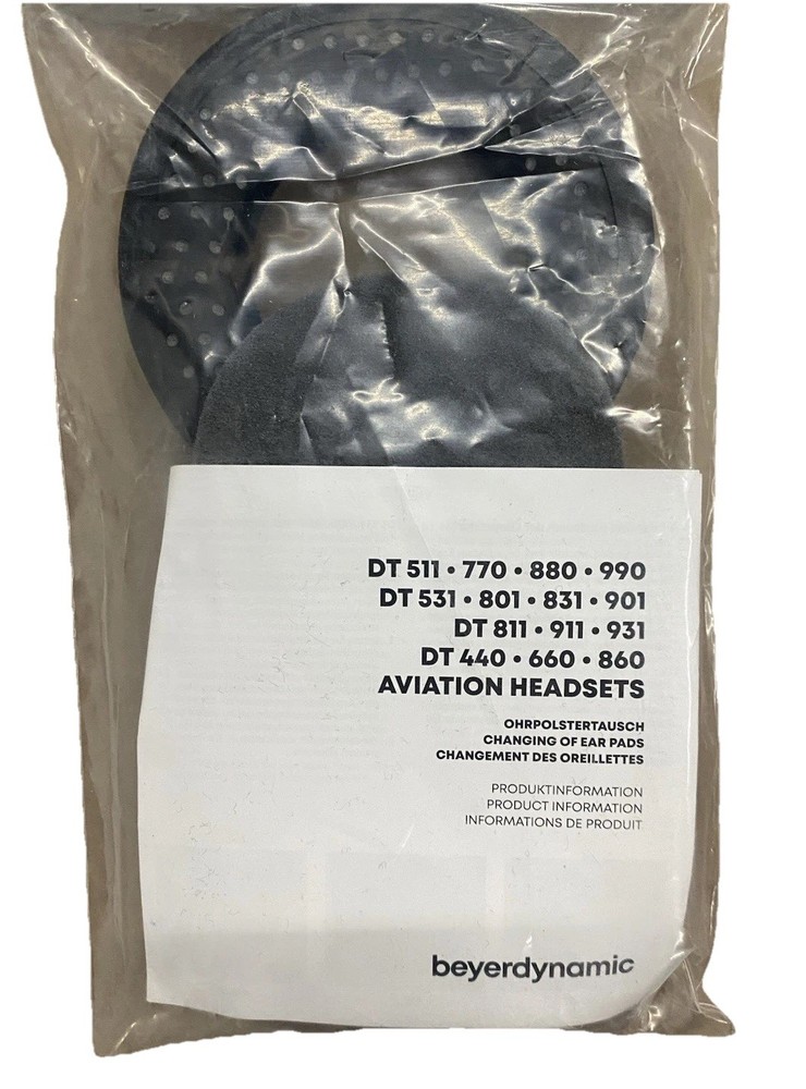 Beyerdynamic Velour Black EDT 770 VB Ear Pad Replacement Set New Sealed