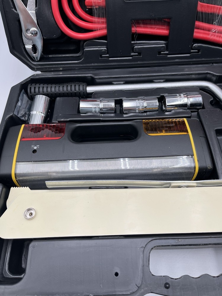 Michelin Premium Emergency Roadside Kit HD Cables Tools Air Compressor/open Box